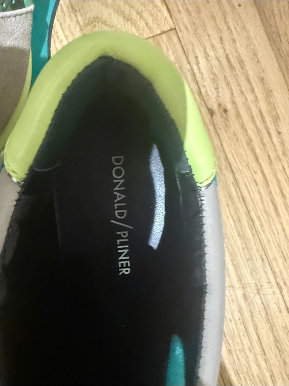 Donald J. Pliner Neon Green & Gray Platform Sneakers